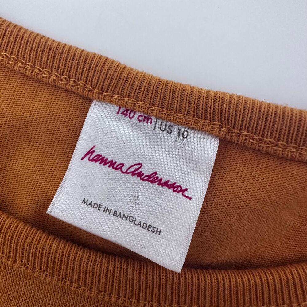 Hanna Andersson Yellow Bear Long Sleeve Dress - Size 10 - Picture 2 of 4